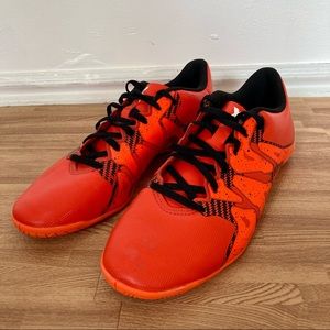 adidas X Indoor Soccer Cleats Shoes Red Orange Men’s 9